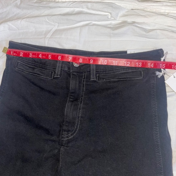 NWT h&m culotte high waist jeans cropped size 8 - Picture 4 of 6